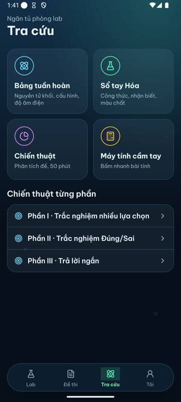 Tra cứu bảng tuần hoàn và sổ tay